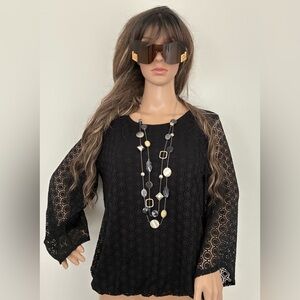 Alfani Petite Black Knit Top